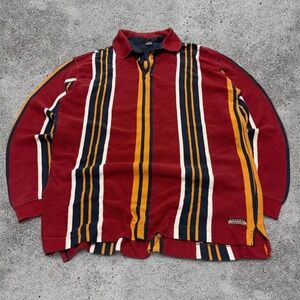 Vintage 90s striped dockers long sleeve polo shirt